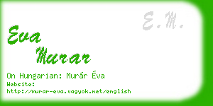 eva murar business card